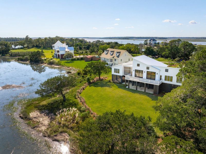 Exterior details and patio area of a home in , Charleston (Image 55).