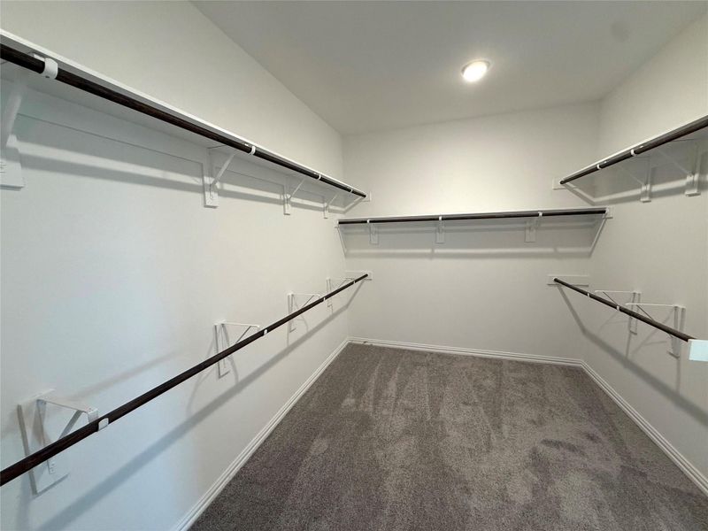 Walk in closet with light colored carpet Walk in closet with light colored carpet