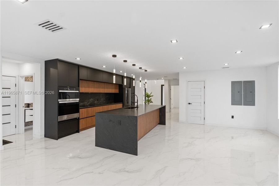 Furnished interior view inside a new home in , Miami (Image 11).