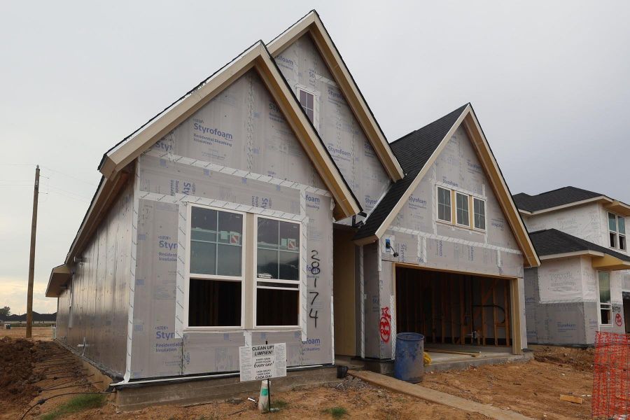 In-progress construction of a new home in Woodson’s Reserve, Spring, TX (Image 5).