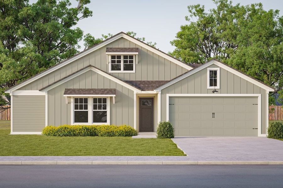 Representative exterior photo of a completed home built from the The Meadowlark by RED GABLE HOMES in Green Prairie Estates, Northlake, TX (Image 4). Representative exterior photo of a completed home built from the The Meadowlark by RED GABLE HOMES in Green Prairie Estates, Northlake, TX (Image 4).