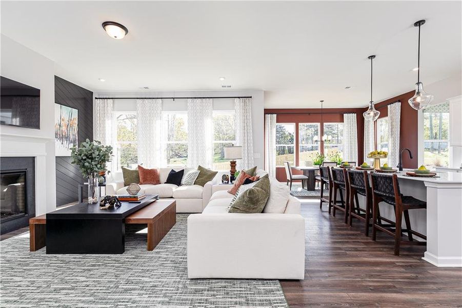 Furnished interior view inside a new home in , Powder Springs (Image 32).