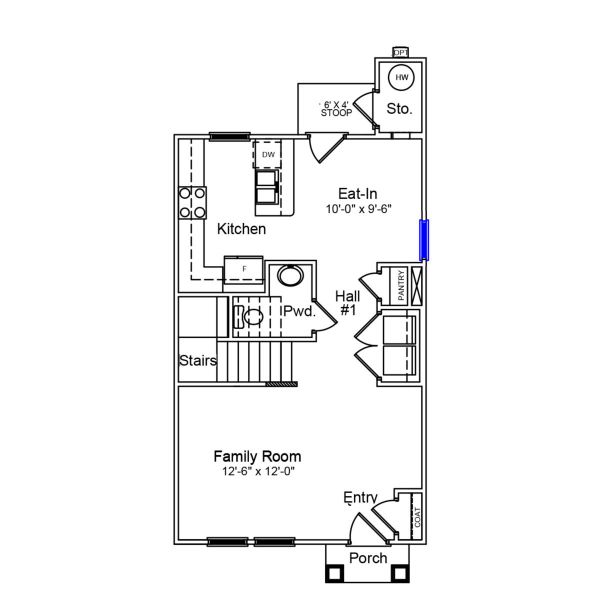 2D floor plan layout of this home in Padgett Commons, Hopkins, SC (Image 2).