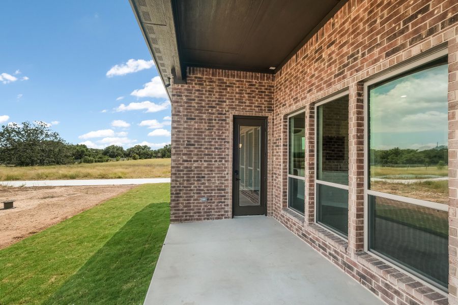 Representative exterior details of a home built from the The Brighton by Whitestone Custom Homes in Johnson Ranch, Bulverde (Image 19). Representative exterior details of a home built from the The Brighton by Whitestone Custom Homes in Johnson Ranch, Bulverde (Image 19).
