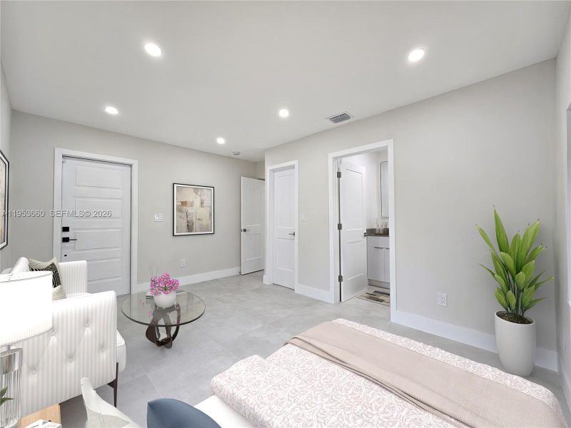 Furnished interior view inside a new home in , Miami (Image 18).