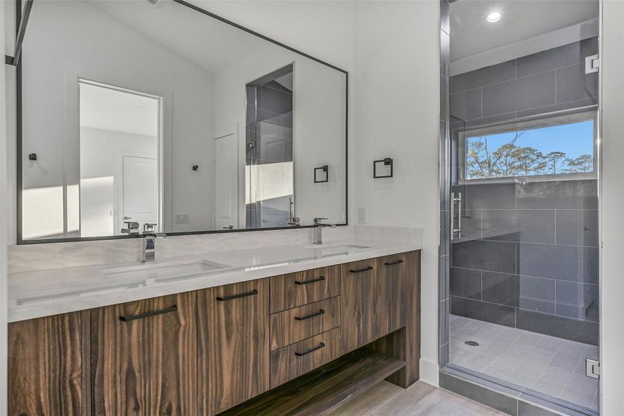 Furnished interior view inside a new home in , Manvel (Image 42).