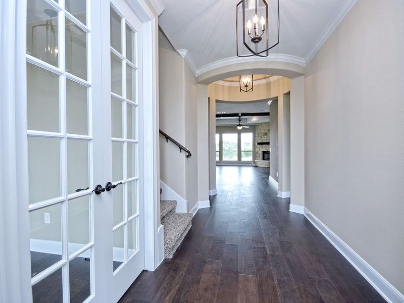 Representative unfurnished interior of a home built from the Madera II by Giddens Homes in Scofield Farms Estates, Georgetown (Image 354).