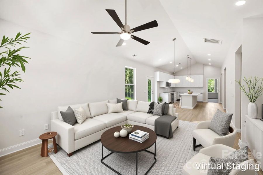Furnished interior view inside a new home in , Statesville (Image 8).