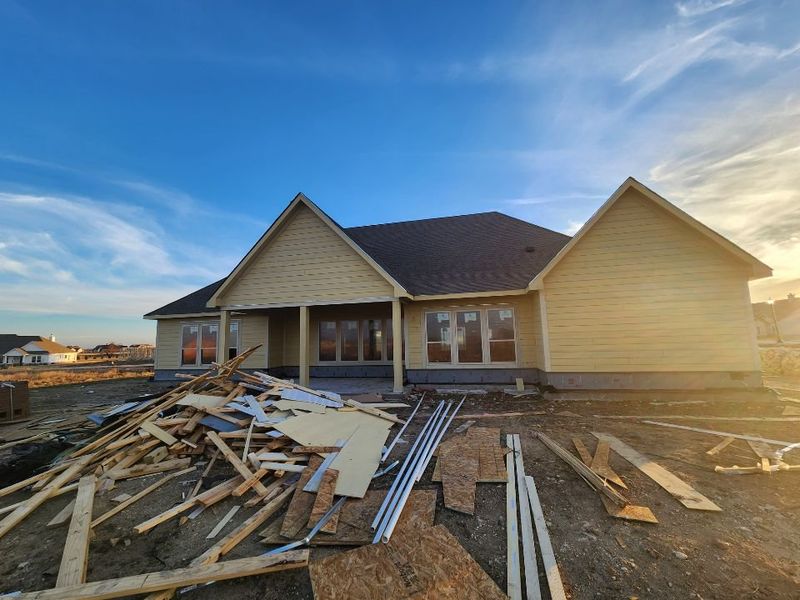 In-progress construction of a new home in Rocky Top, Krum, TX (Image 13).