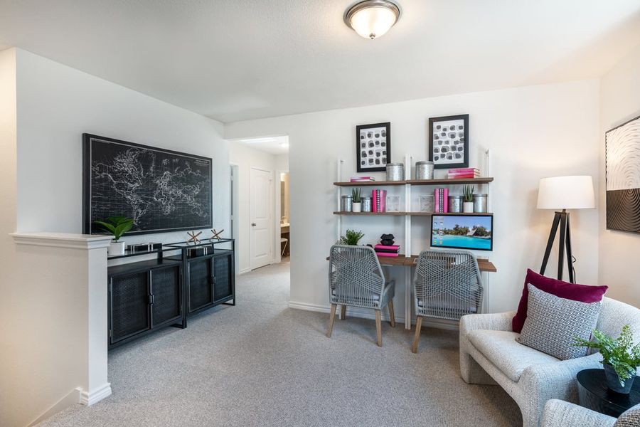 Representative furnished interior of a home built from the 1780 by KB Home in Knox Ridge, Converse (Image 5).