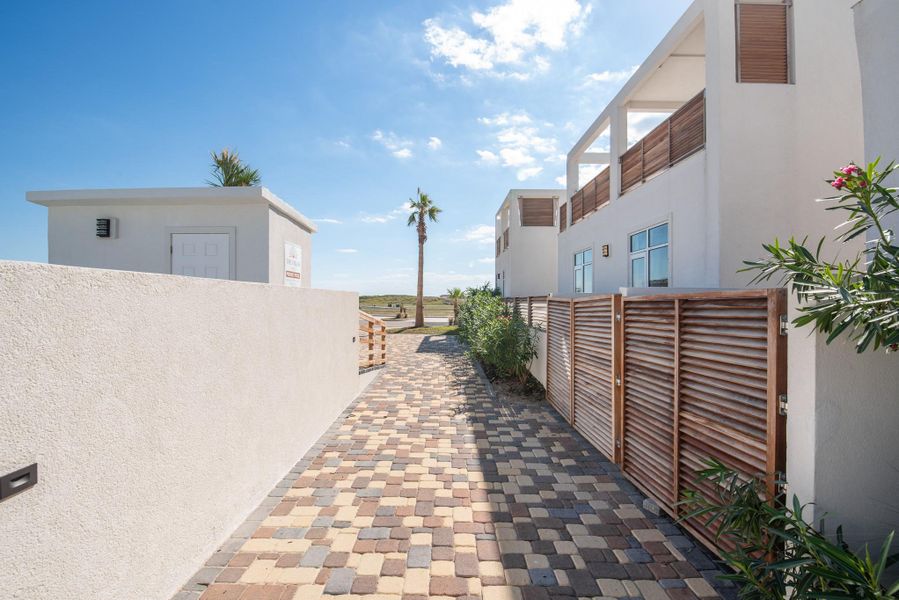 Exterior details and patio area of a home in , Port Aransas (Image 24).