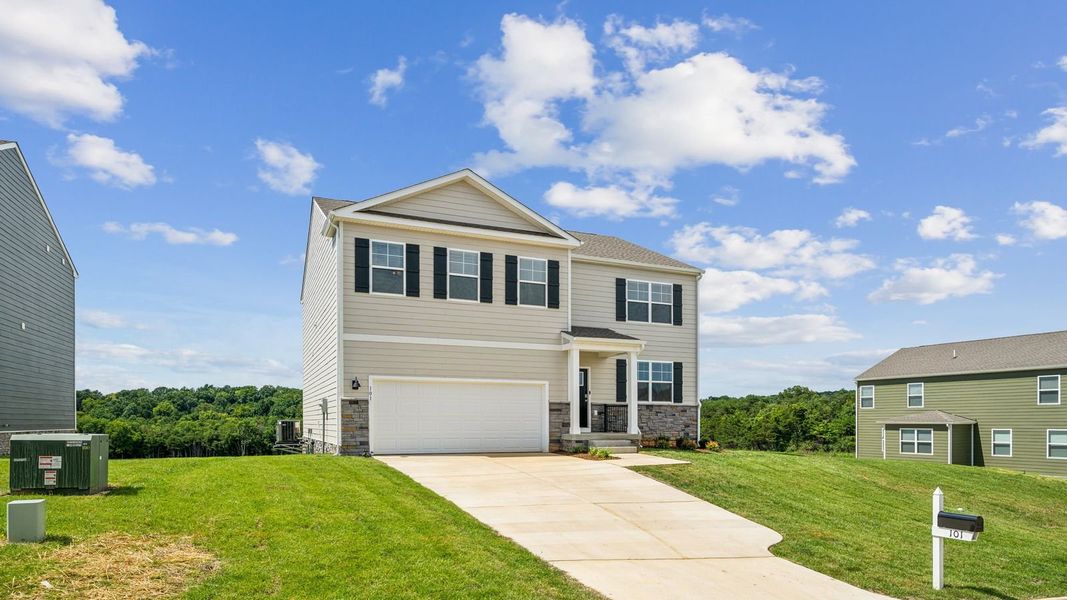 Representative exterior photo of a completed home built from the Hayden by D.R. Horton in Tooley Harbor, Elizabeth City, NC (Image 2).