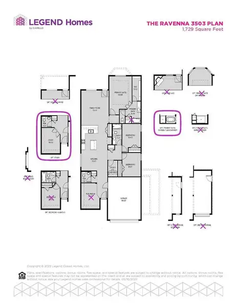 2D floor plan layout of this home in Deer Creek, Crowley, TX (Image 3).