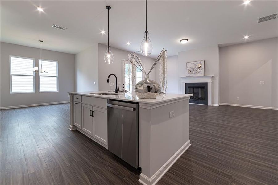 Furnished interior view inside a new home in Enclave at Edgewater, Canton (Image 38).