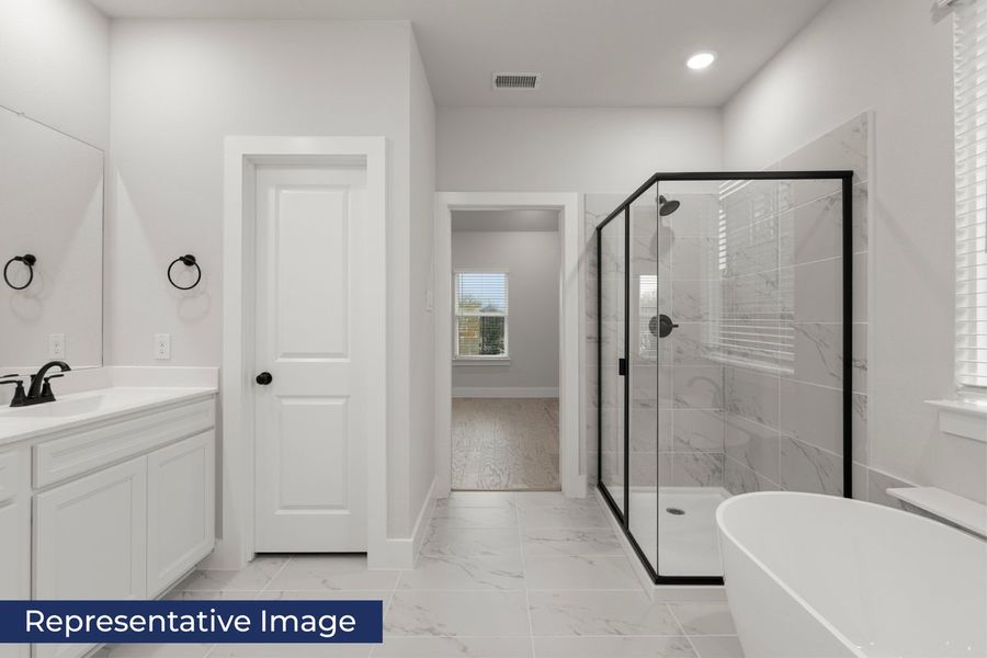 Representative furnished interior of a home built from the Ford Select F by First Texas Homes in Parkside, Denton (Image 10).