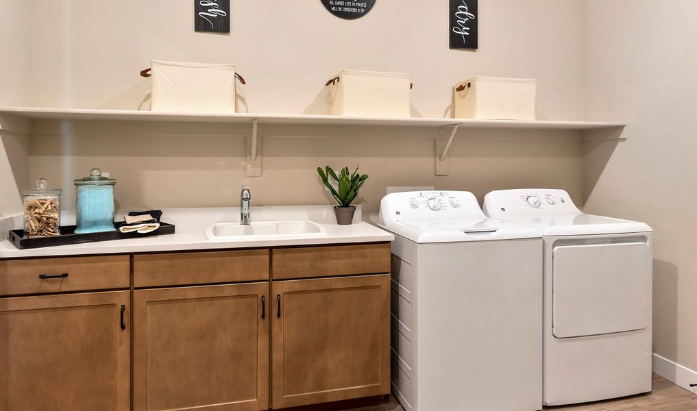 Spacious laundry room