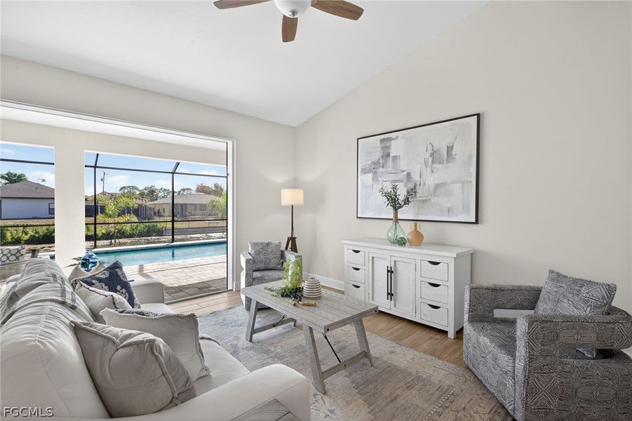 Furnished interior view inside a new home in Cape Coral, Cape Coral (Image 12). Furnished interior view inside a new home in Cape Coral, Cape Coral (Image 12).