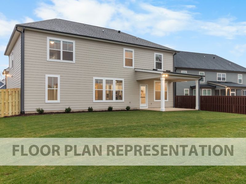 Representative exterior photo of a completed home built from the Winter Park by Ivey Homes in Crawford Creek, Grovetown, GA (Image 15).