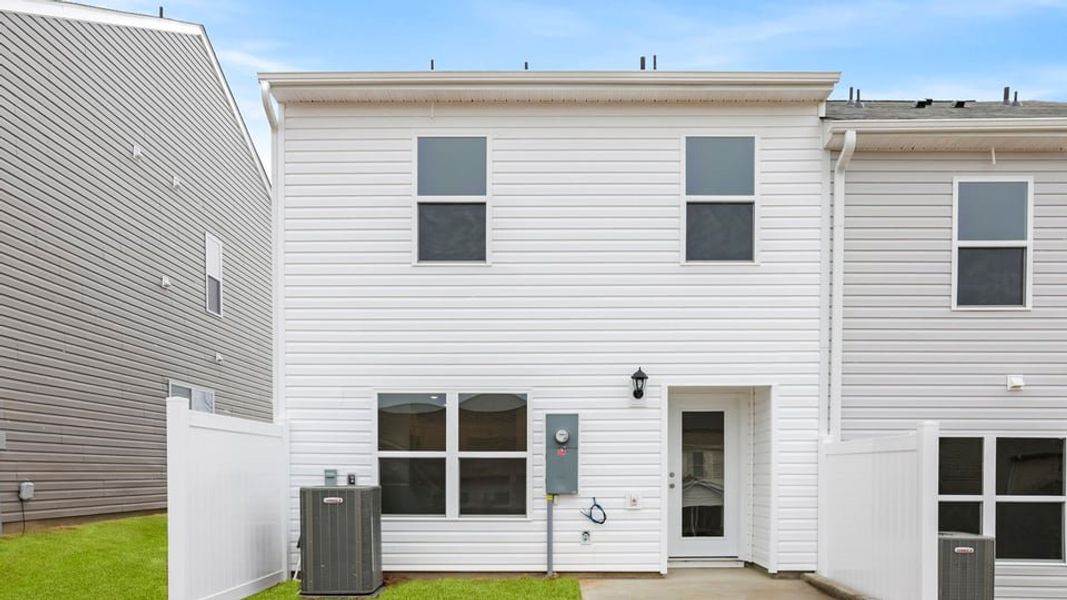 Exterior details and patio area of a home in Covington Village, Greer (Image 22).