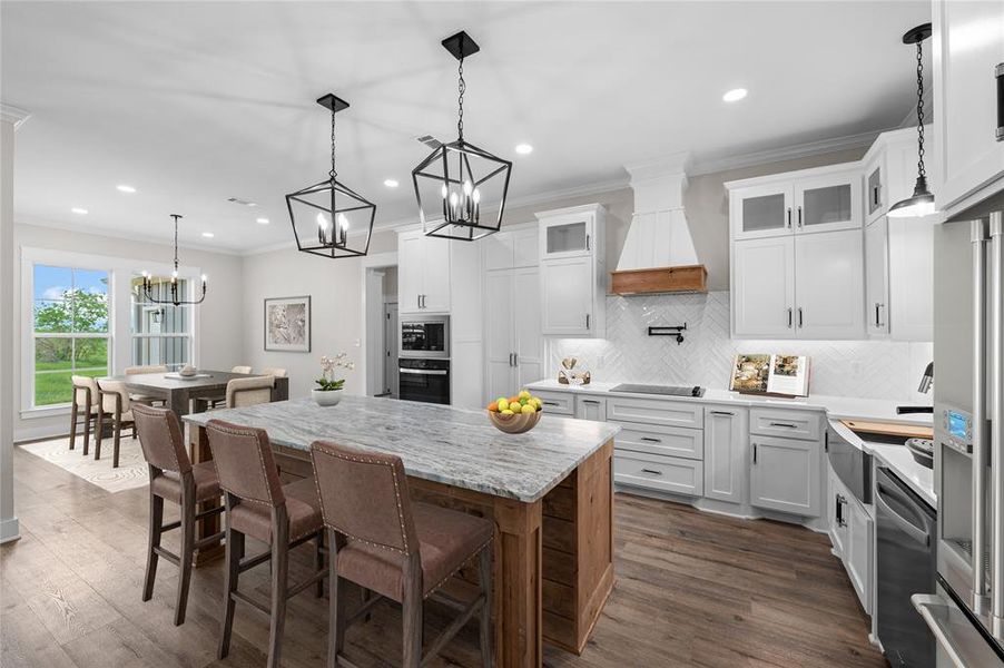 Furnished interior view inside a new home in , Point (Image 6).