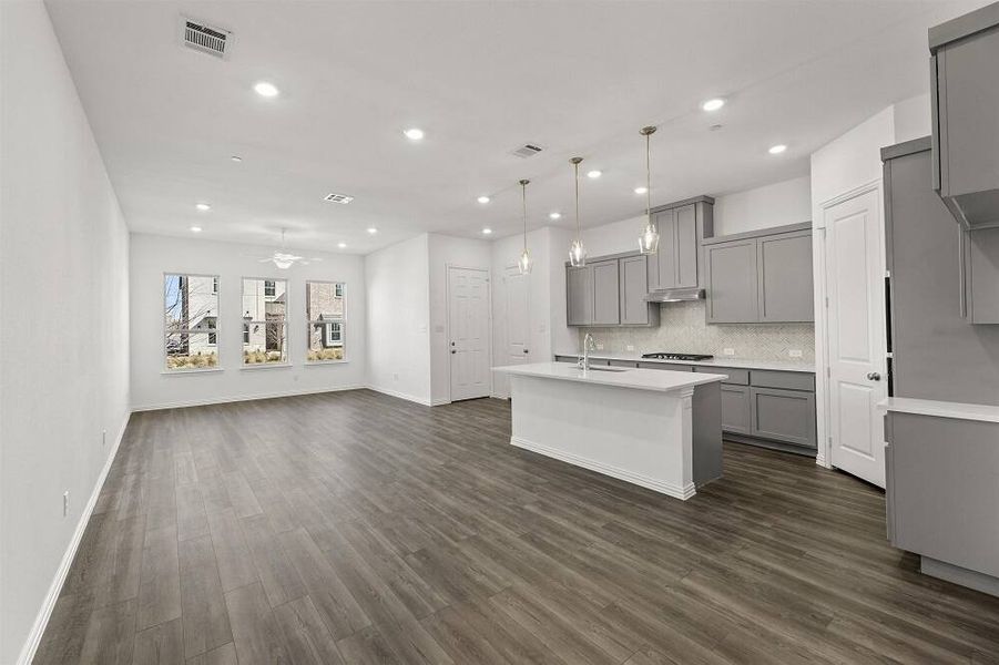 Kitchen Dining Area Brown Townhome