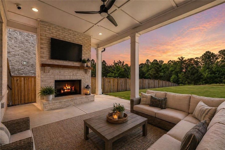 Exterior details and patio area of a home in , Buford (Image 22).