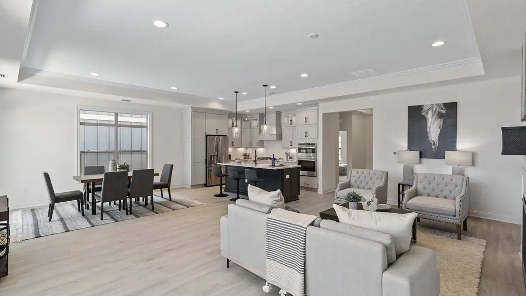 Representative furnished interior of a home built from the Salerno by Epcon Communities in Courtyards by Carrell, Ocean Isle Beach (Image 15).