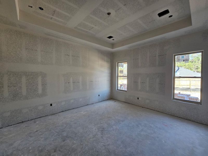 Primary Bedroom with Tray Ceiling