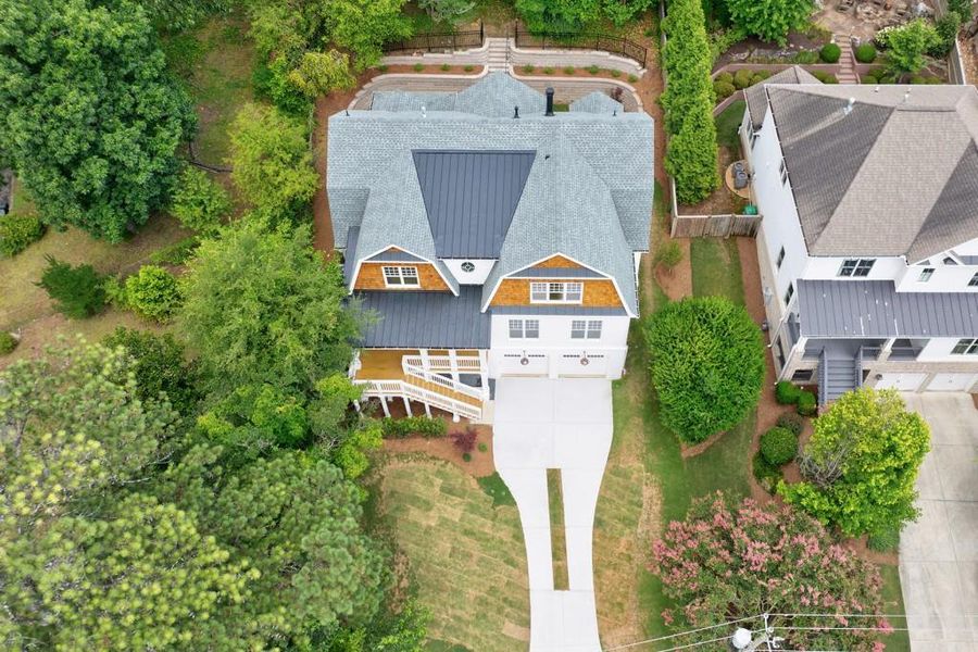Front exterior of a new home in , Brookhaven, GA, highlighting curb appeal (Image 1). Front exterior of a new home in , Brookhaven, GA, highlighting curb appeal (Image 1).