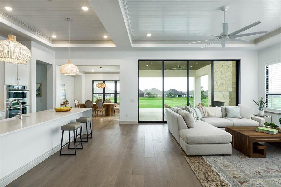 Furnished interior view inside a new home in Robson Ranch Texas, Denton (Image 9). Furnished interior view inside a new home in Robson Ranch Texas, Denton (Image 9).