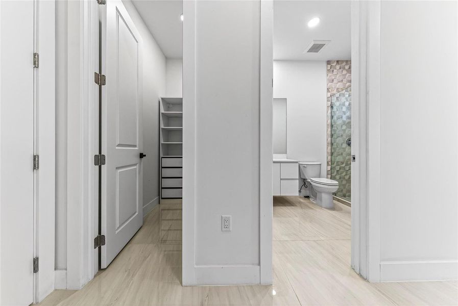 And walk in closet
