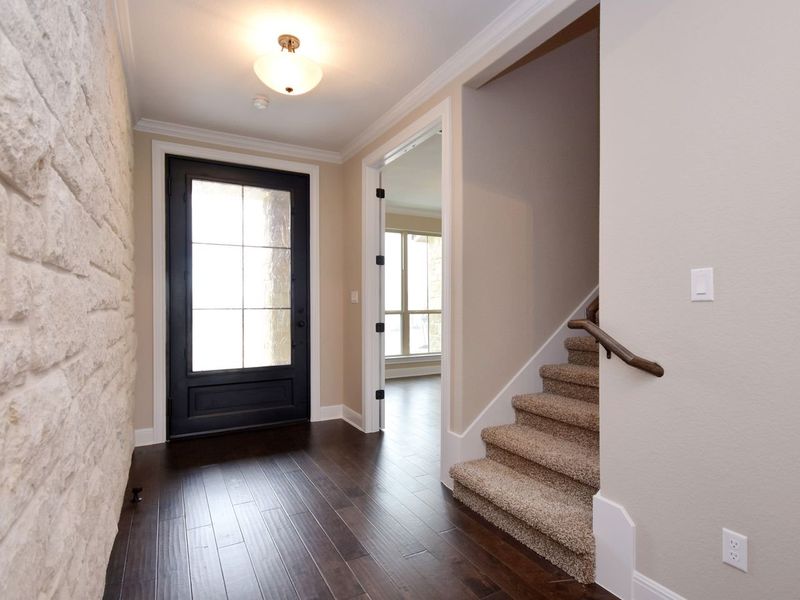 Representative unfurnished interior of a home built from the Madera II by Giddens Homes in Scofield Farms Estates, Georgetown (Image 339).