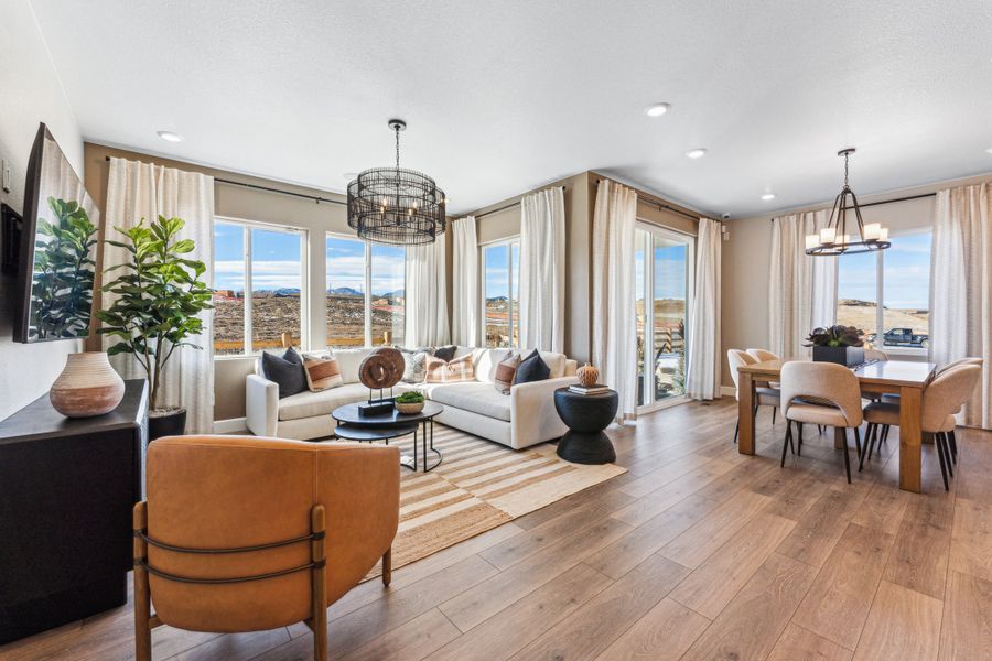 Furnished interior view inside a new home in Trailstone, Arvada (Image 7).
