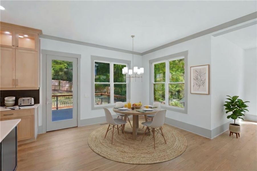 Furnished interior view inside a new home in , Roswell (Image 12).