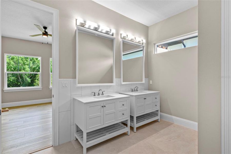 Primary Bathroom Vanity Area