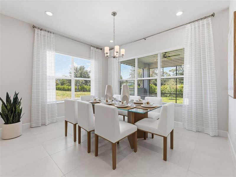 Furnished interior view inside a new home in Valencia Ridge (55+), Wesley Chapel (Image 6). Furnished interior view inside a new home in Valencia Ridge (55+), Wesley Chapel (Image 6).
