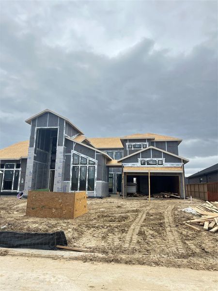 In-progress construction of a new home in Dunham Pointe 70', Cypress, TX (Image 12).