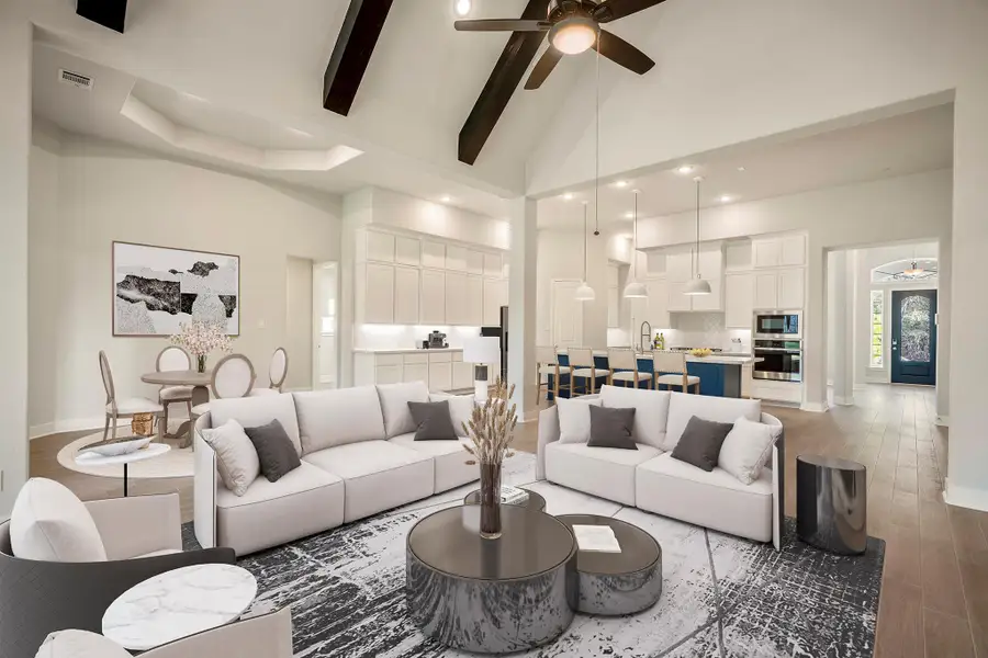 Furnished interior view inside a new home in The Woodlands Hills, Willis (Image 3). Furnished interior view inside a new home in The Woodlands Hills, Willis (Image 3).