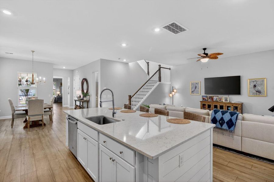 Furnished interior view inside a new home in Sweetgrass at Summers Corner, Summerville (Image 16).
