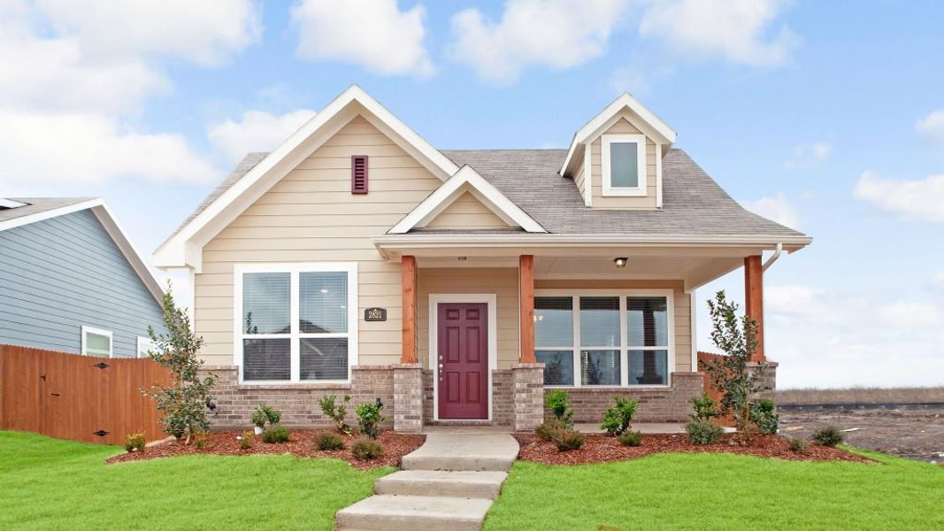 Representative exterior photo of a completed home built from the Wesley by Impression Homes in Heartland, Heartland, TX (Image 1). Representative exterior photo of a completed home built from the Wesley by Impression Homes in Heartland, Heartland, TX (Image 1).