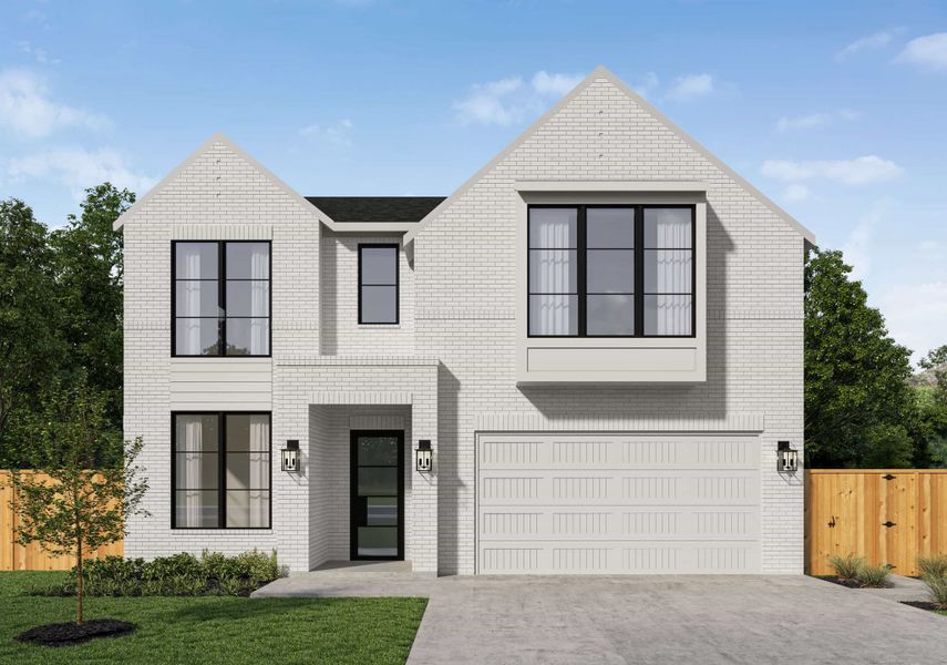 Front exterior of a new home in , Dallas, TX, highlighting curb appeal (Image 1). Front exterior of a new home in , Dallas, TX, highlighting curb appeal (Image 1).