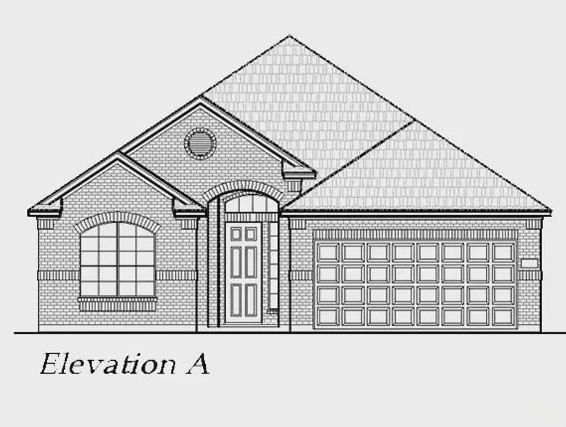 Exterior rendering of this home design in Las Lomas 50's, Forney, TX (Image 3).