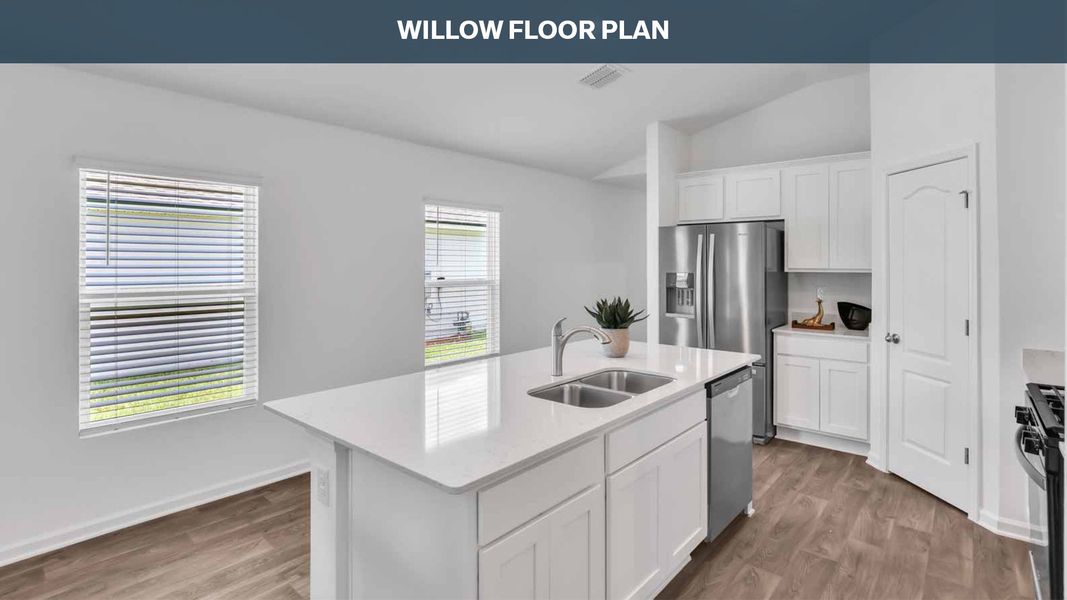 Representative furnished interior of a home built from the Willow by D.R. Horton in Grand Reserve, Bunnell (Image 5).