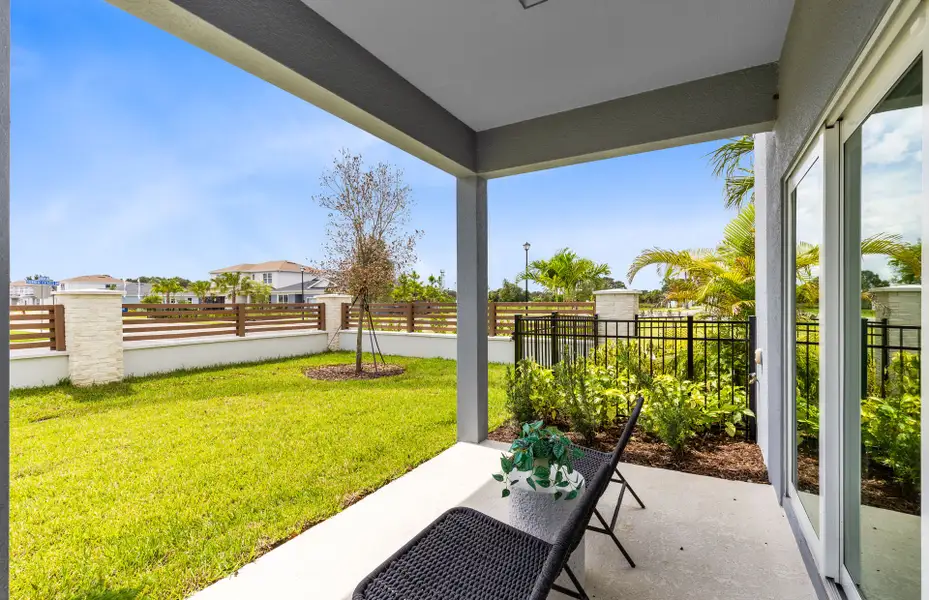 Exterior details and patio area of a home in Sunrise Estates, West Melbourne (Image 2). Exterior details and patio area of a home in Sunrise Estates, West Melbourne (Image 2).