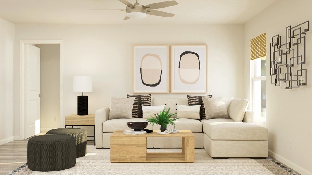 A living room with a couch and a coffee table. A living room with a couch and a coffee table.