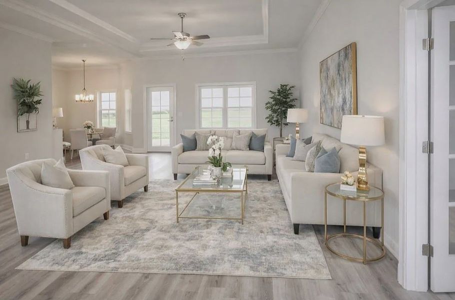 Furnished interior view inside a new home in Bayou Bend Estates, Dickinson (Image 6). Furnished interior view inside a new home in Bayou Bend Estates, Dickinson (Image 6).