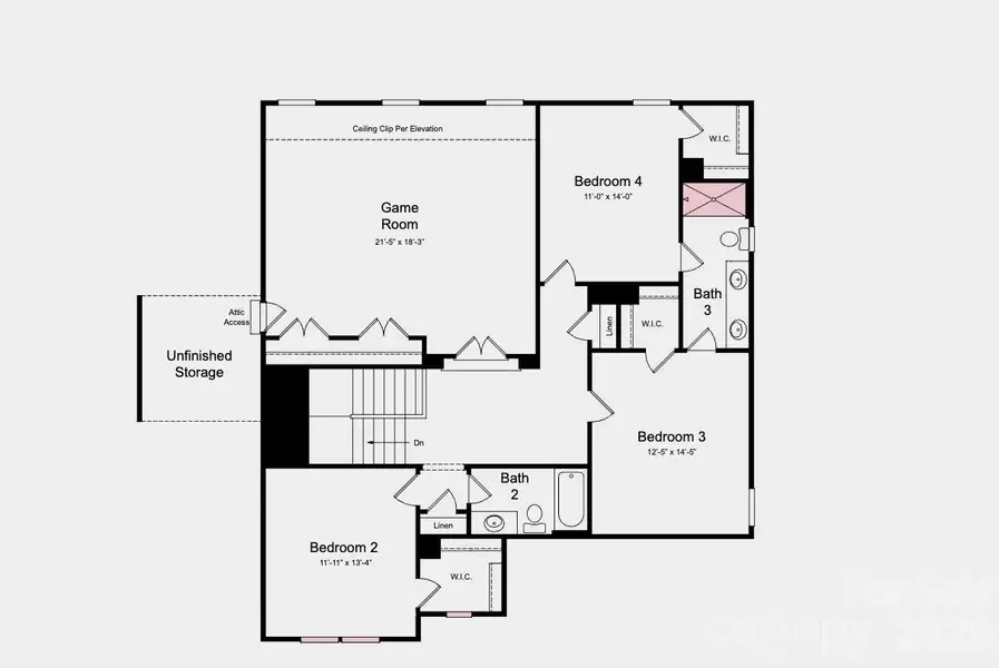 2D floor plan layout of this home in , Mooresville, NC (Image 4).