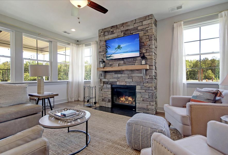 Furnished interior view inside a new home in Creek Pointe, Moncks Corner (Image 5). Furnished interior view inside a new home in Creek Pointe, Moncks Corner (Image 5).