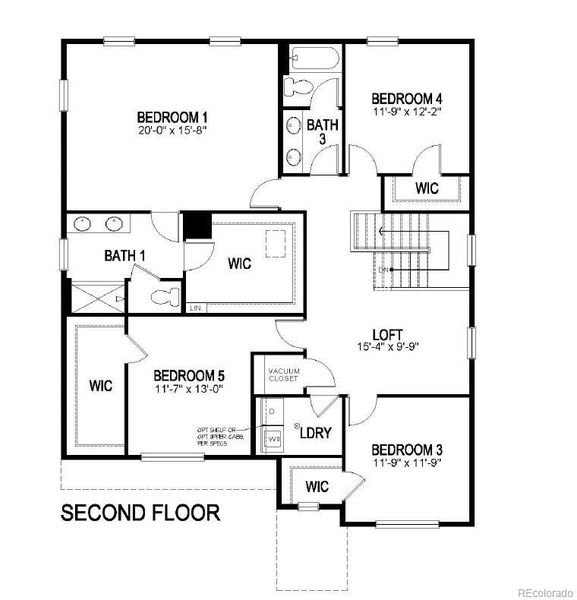 2D floor plan layout of this home in Settlers Crossing, Commerce City, CO (Image 3).