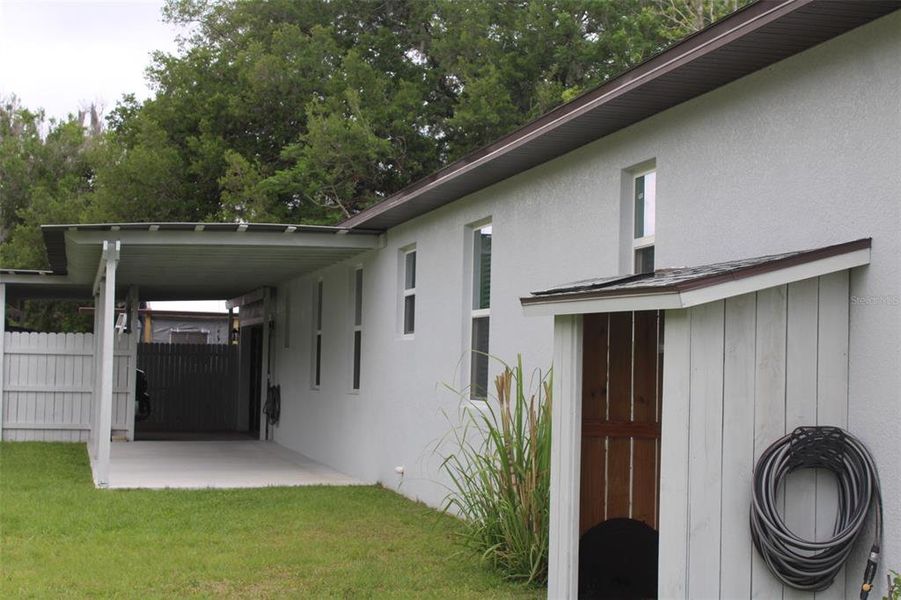 Exterior details and patio area of a home in , Sanford (Image 25). Exterior details and patio area of a home in , Sanford (Image 25).
